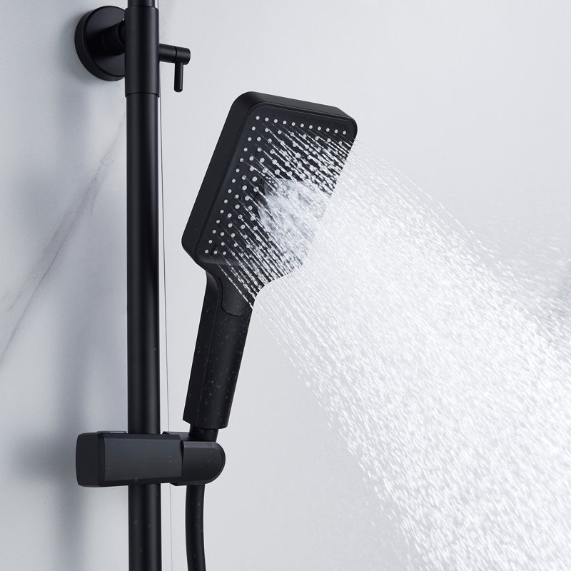 Душевая система Shevanik S9136T, оружейная сталь