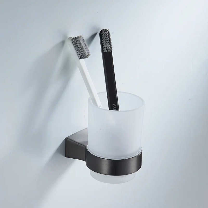 Стакан для ванной комнаты Shevanik SG5712T, оружейная сталь