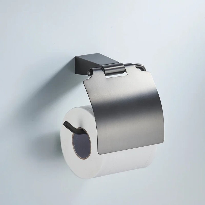 Держатель для туалетной бумаги Shevanik SG5705T, оружейная сталь