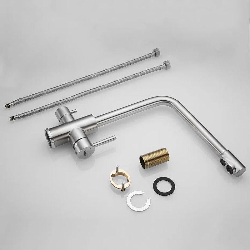 Смеситель для кухни с подключением фильтра Shevanik S868B, сатин