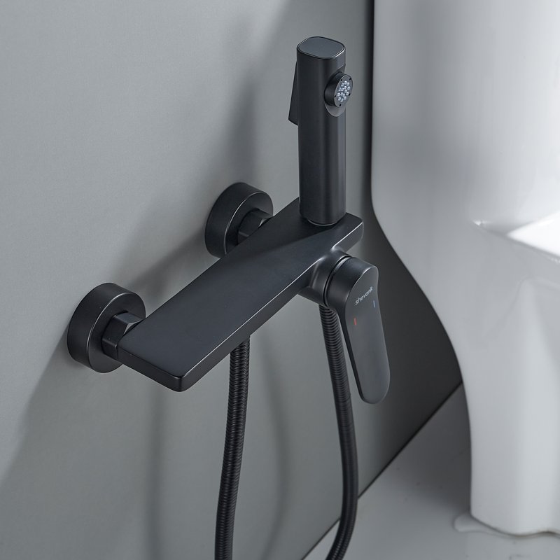 Гигиенический душ со смесителем Shevanik S9905G-1, золотой сатин