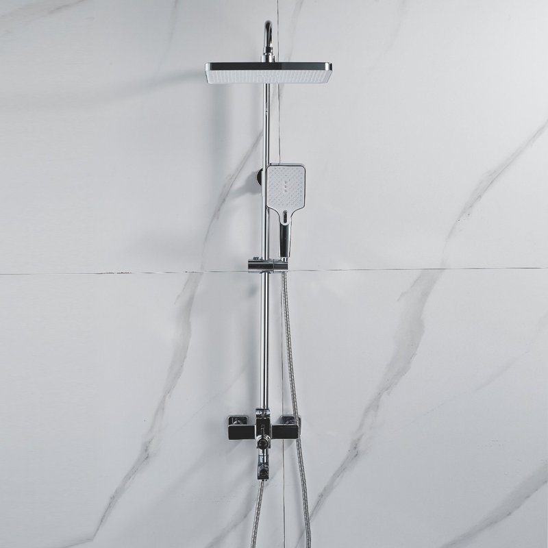 Душевая система Shevanik S6036H, черный/хром