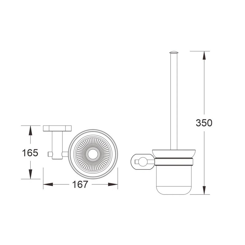 Ершик для унитаза Shevanik SG5100H, черный