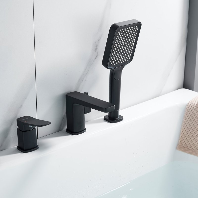 Смеситель на борт ванны Shevanik S9912H, черный