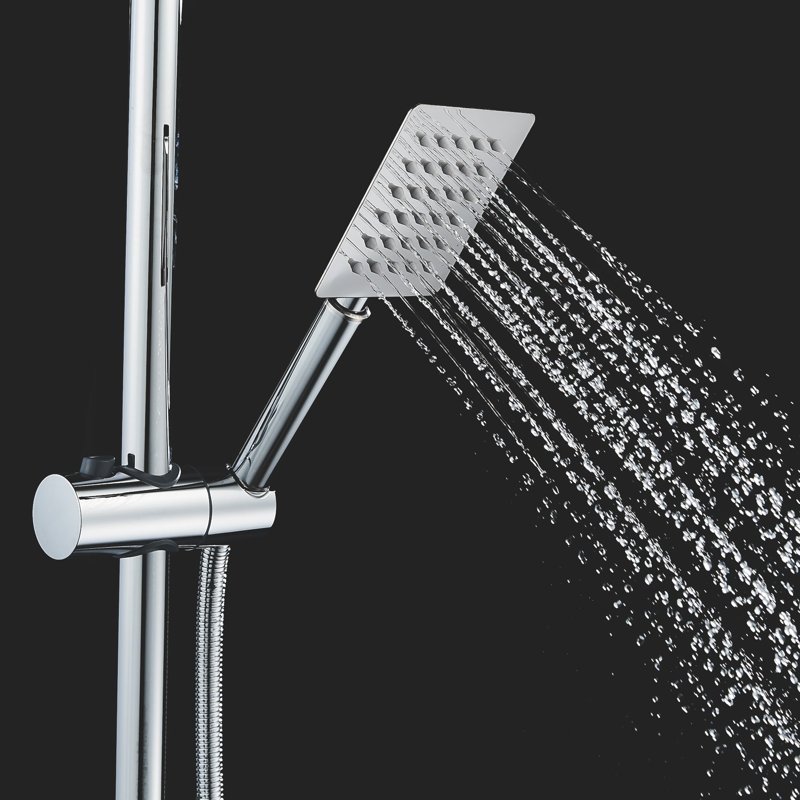 Душевая система Shevanik S7036T, оружейная сталь