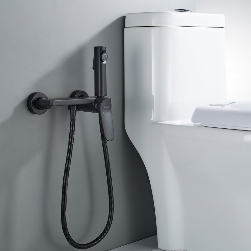 Гигиенический душ со смесителем Shevanik S9905G-1, золотой сатин