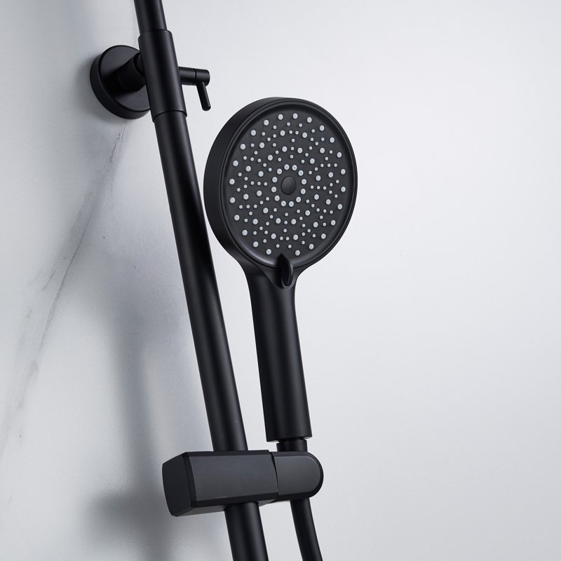 Душевая система Shevanik S9636H, черный