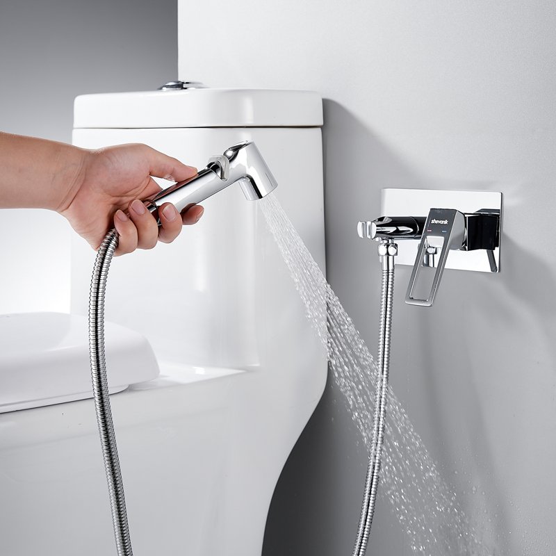 Гигиенический душ со смесителем Shevanik S6805H-1, черный