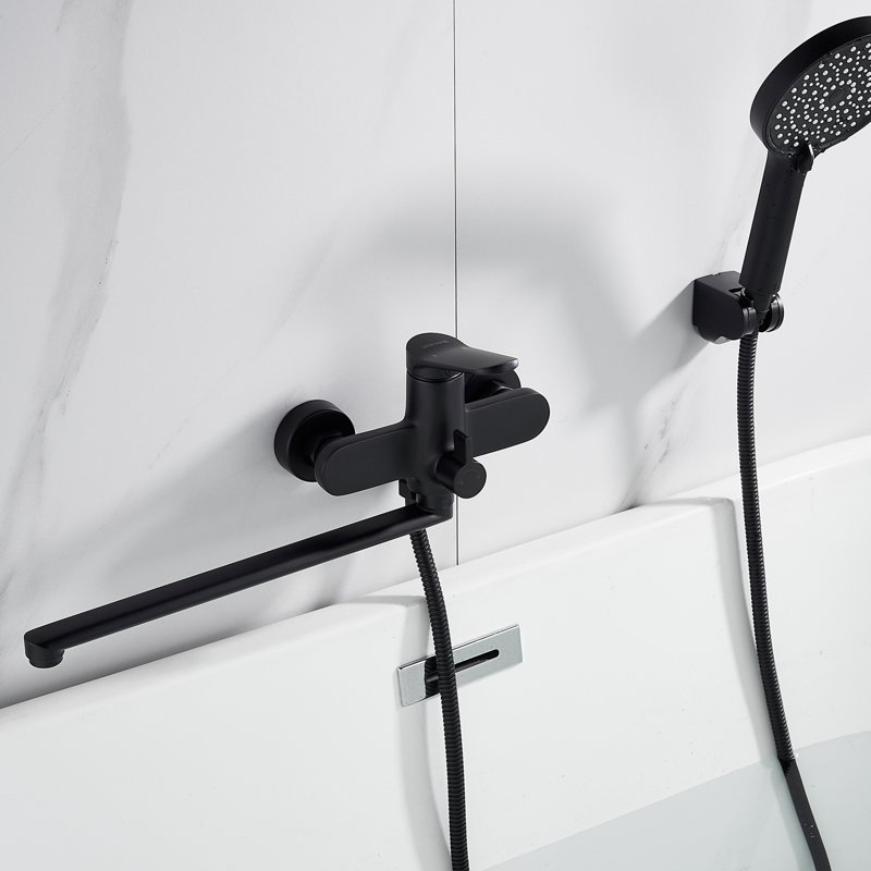 Смеситель для ванны Shevanik S4322H, черный