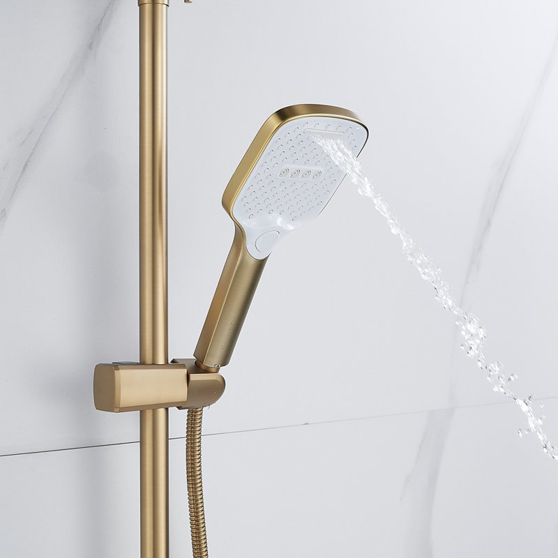 Душевая система Shevanik S8536T, оружейная сталь