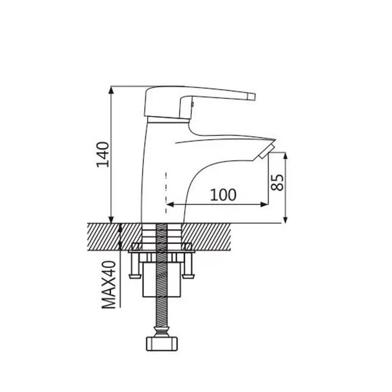 Смеситель для раковины Shevanik S5001F, белый/хром