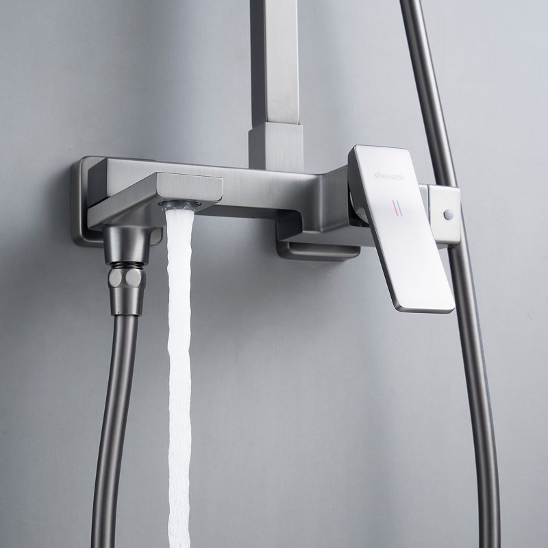 Душевая система Shevanik S9036F, белый/хром