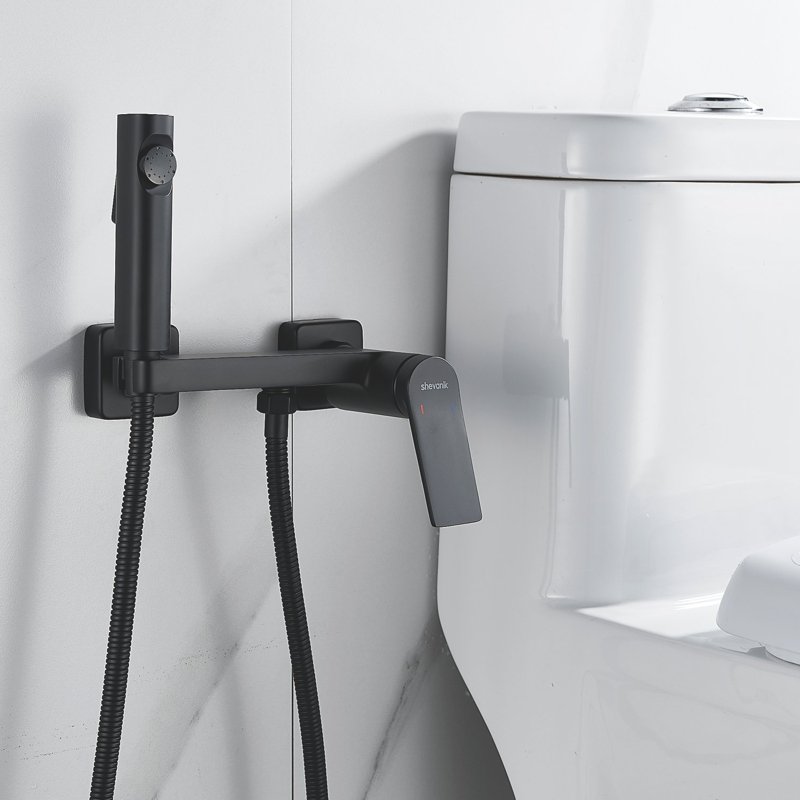 Гигиенический душ со смесителем Shevanik S107H, черный