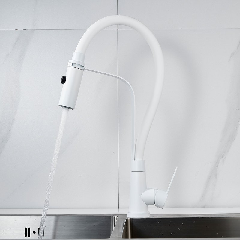 Смеситель для кухни с гибким изливом и режимом 