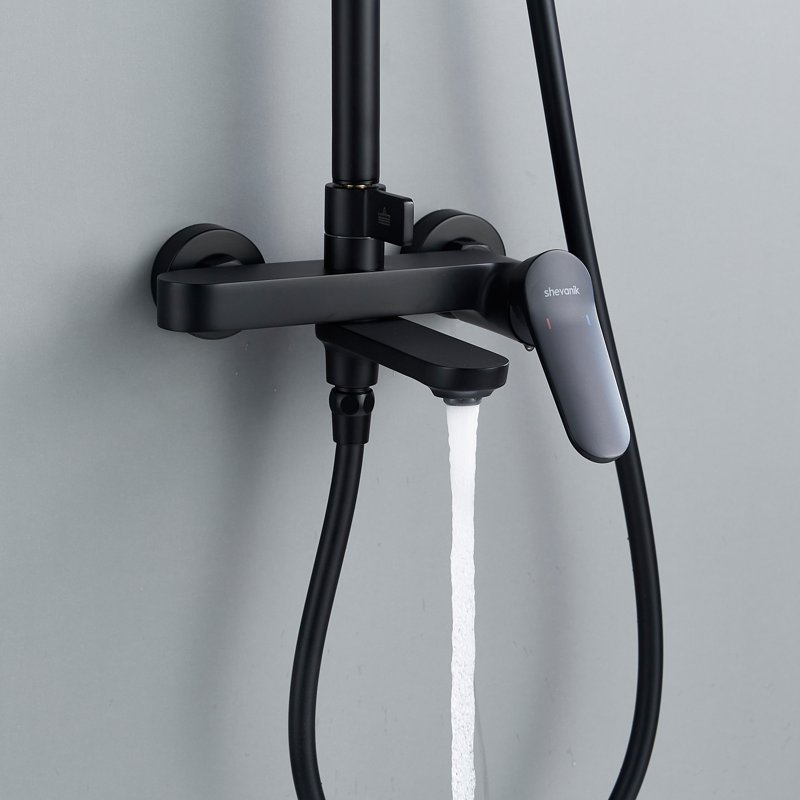 Душевая система Shevanik S8436H, черный
