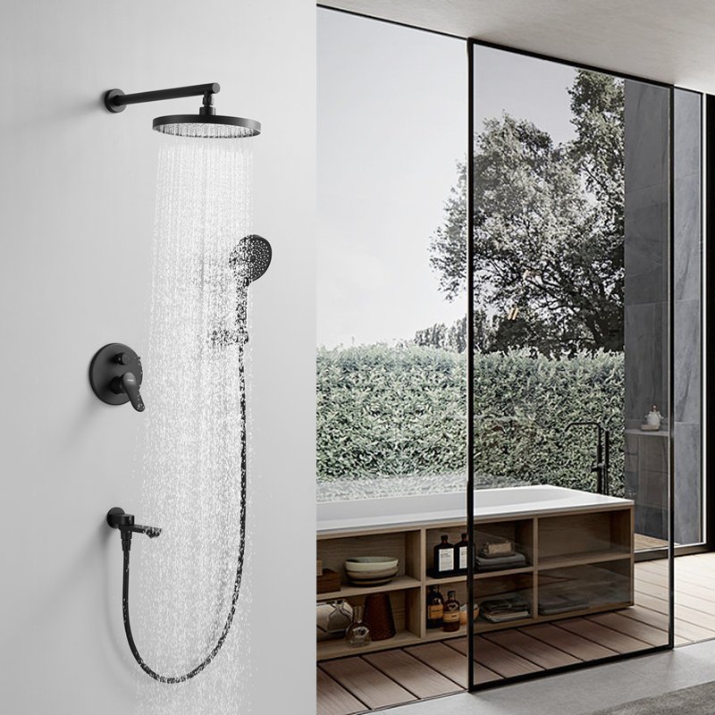 Душевая система встраиваемая Shevanik S4335H, черный