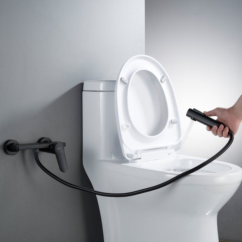 Гигиенический душ со смесителем Shevanik S9905G-1, золотой сатин