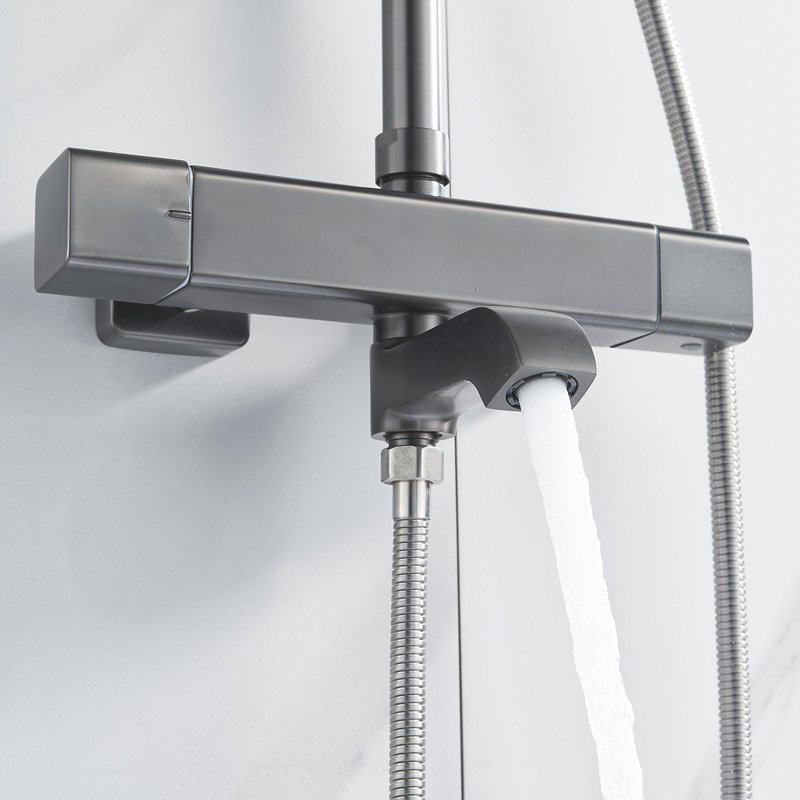 Душевая система Shevanik S8036H, черный