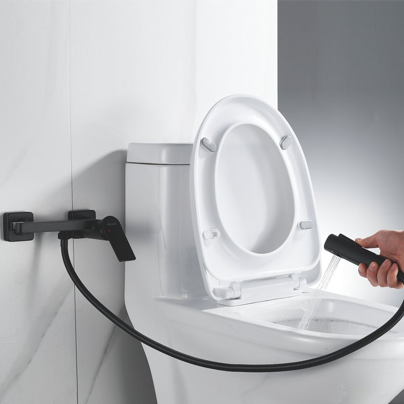 Гигиенический душ со смесителем Shevanik S107H, черный