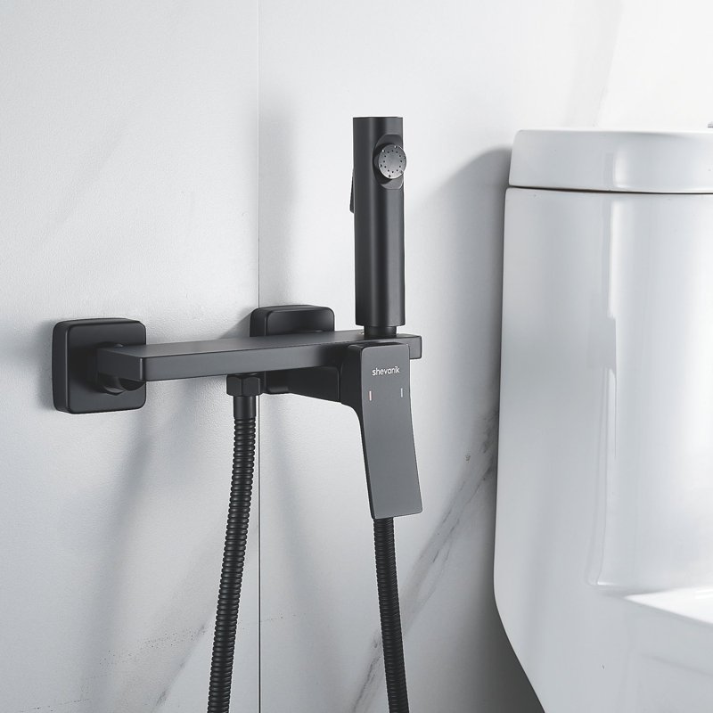 Гигиенический душ со смесителем Shevanik S137Q, бронза