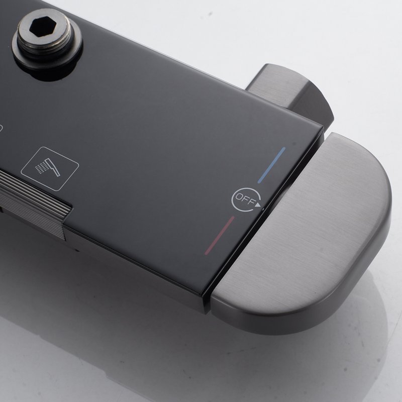 Душевая система Shevanik S9636T, оружейная сталь