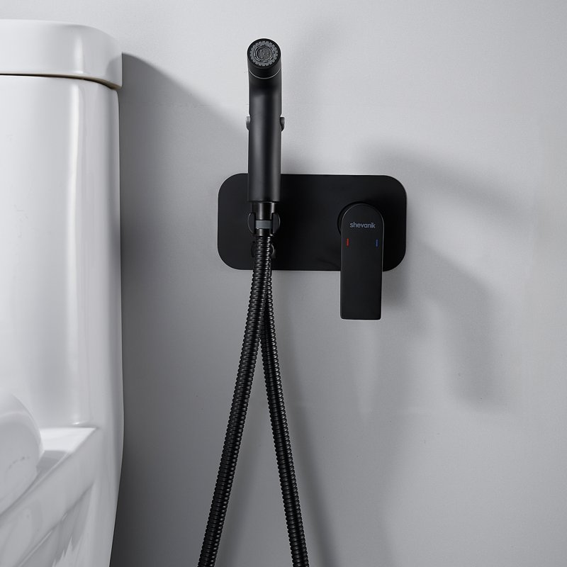 Гигиенический душ со смесителем Shevanik S9905H-1, черный