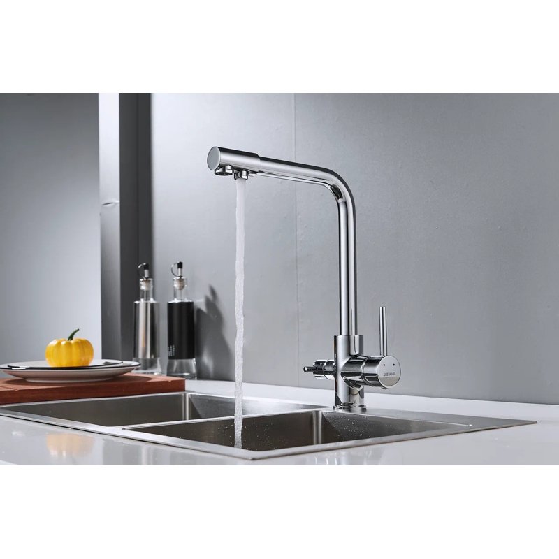 Смеситель для кухни с подключением фильтра Shevanik S328, хром