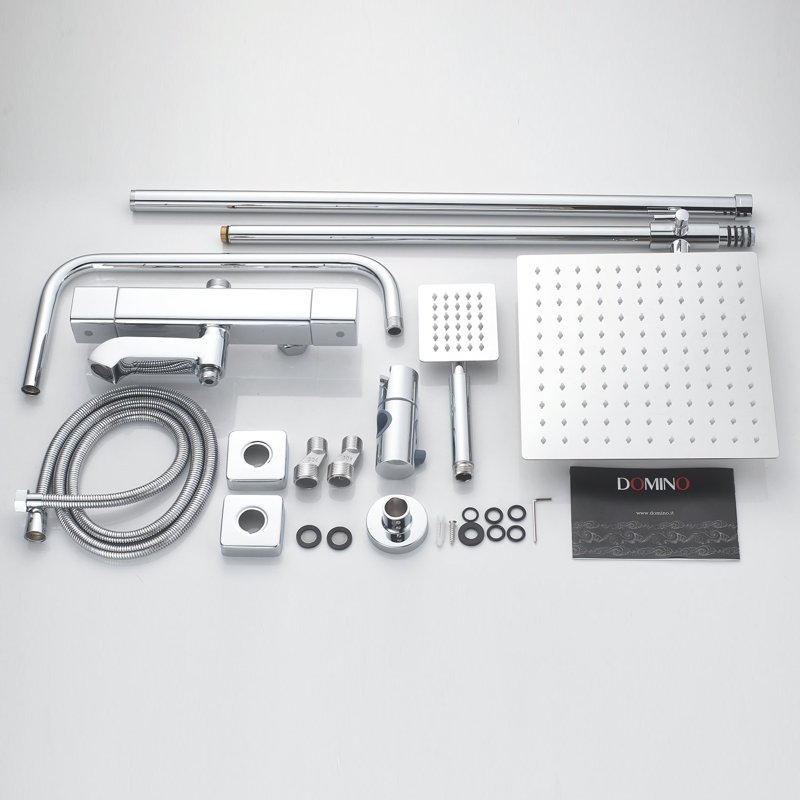 Душевая система Shevanik S7036T, оружейная сталь