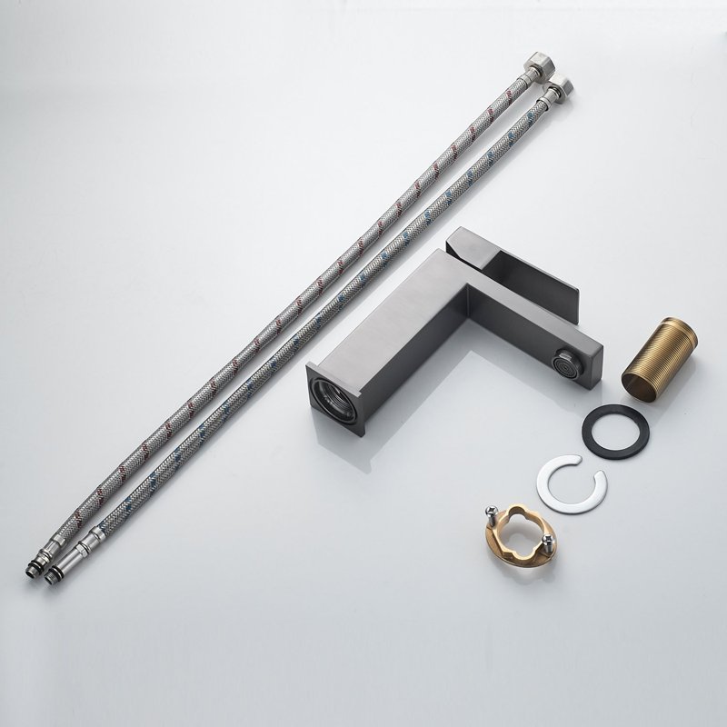 Смеситель для раковины Shevanik S7001T, оружейная сталь