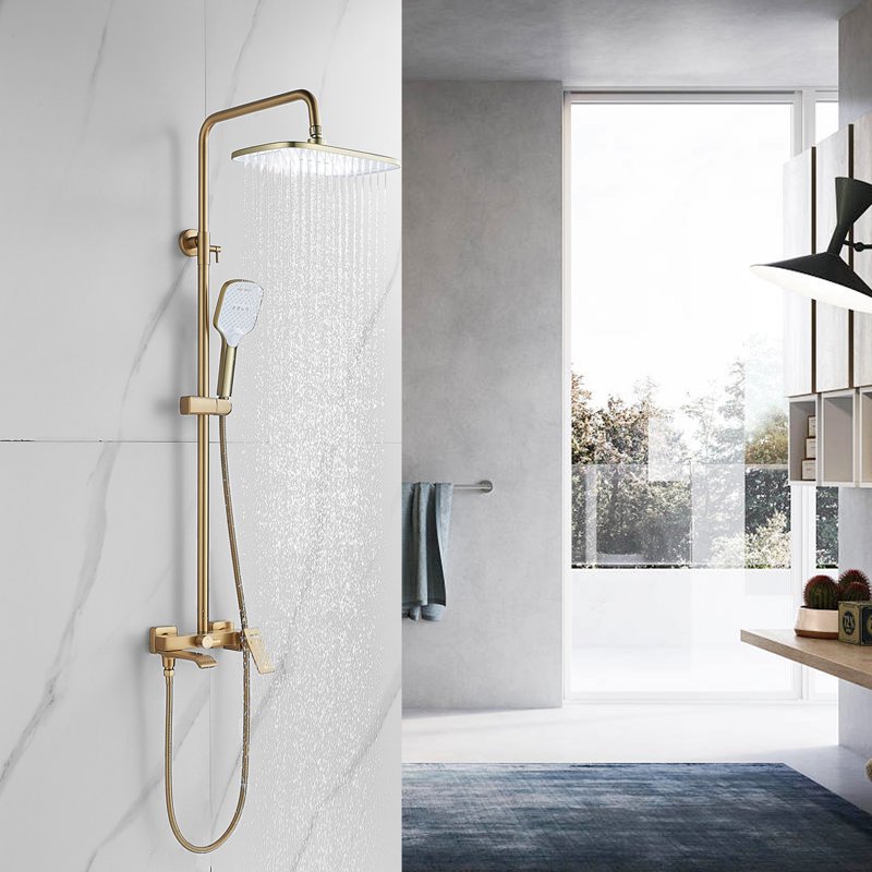 Душевая система Shevanik S8536T, оружейная сталь