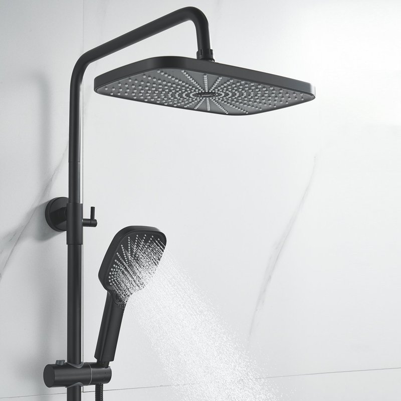 Душевая система Shevanik S6836T, оружейная сталь