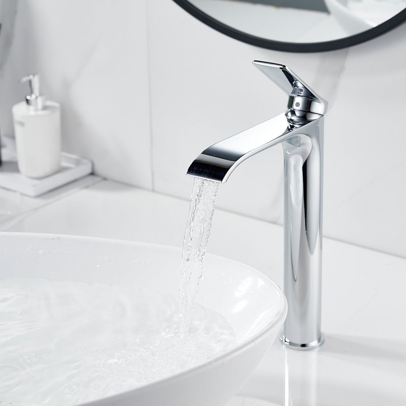 Смеситель для раковины высокий Shevanik S4111, хром