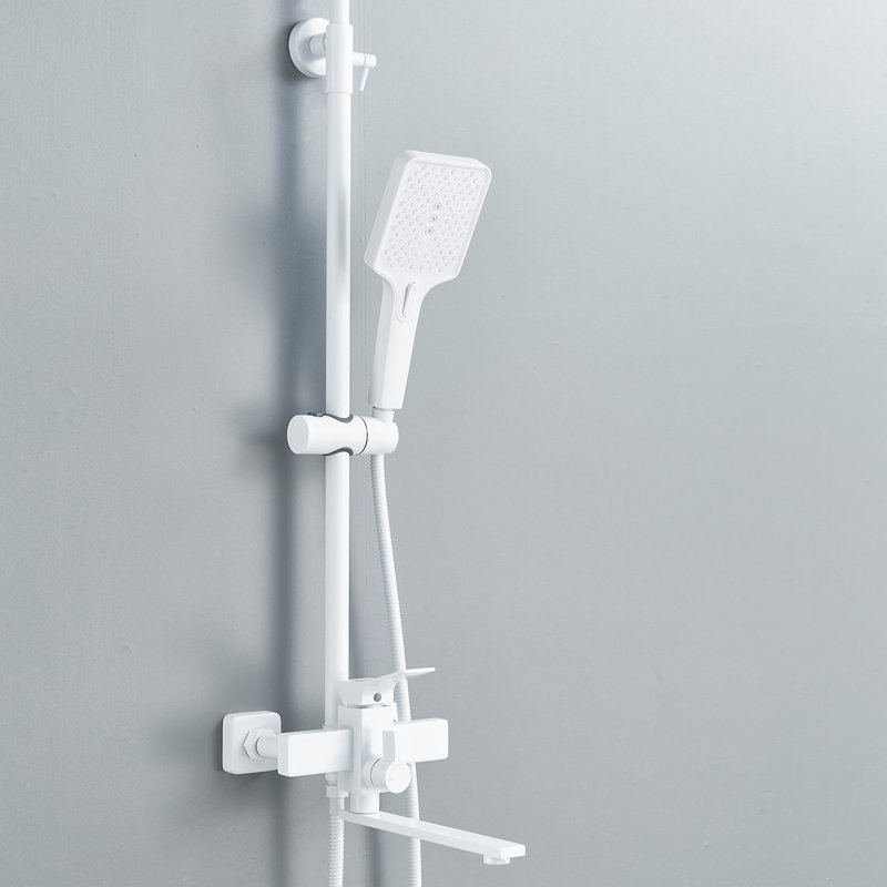 Душевая система Shevanik S8136F, белый/хром