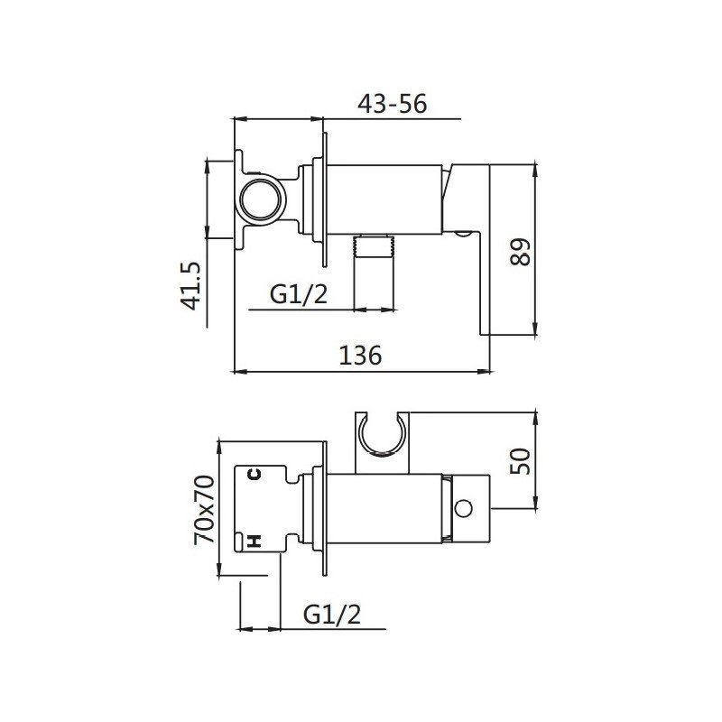 Гигиенический душ со смесителем Shevanik S147H, черный
