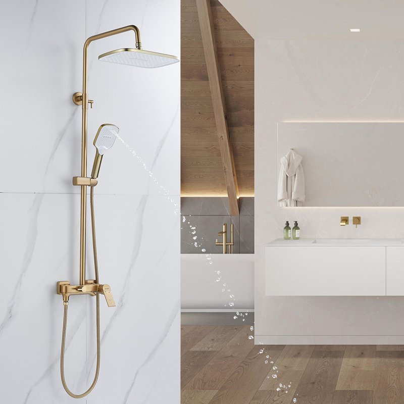 Душевая система Shevanik S8536H, черный