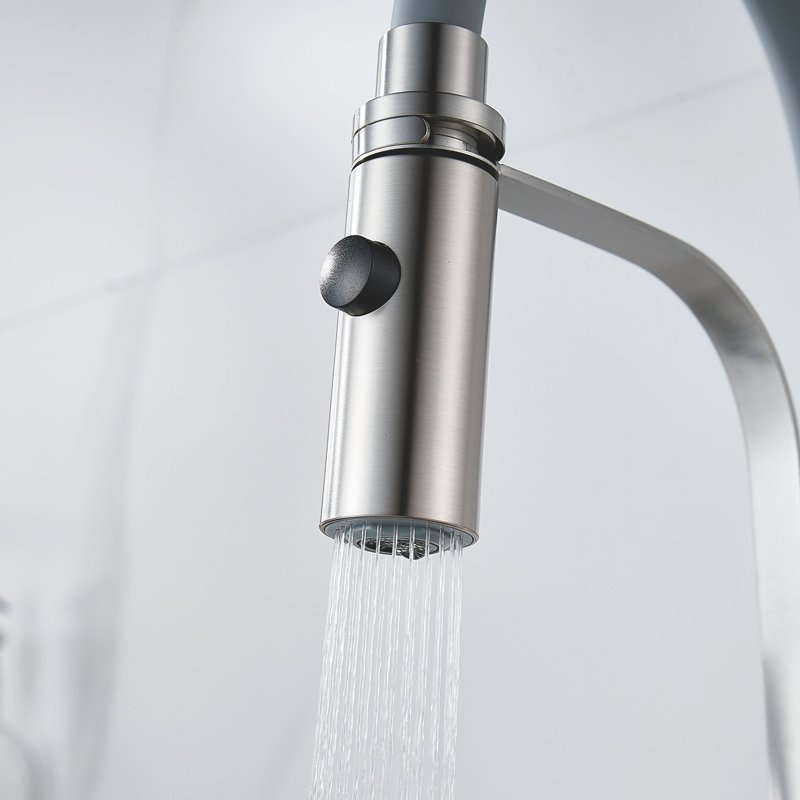 Смеситель для кухни с гибким изливом и режимом 