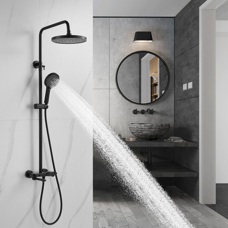 Душевая система Shevanik S9636H, черный