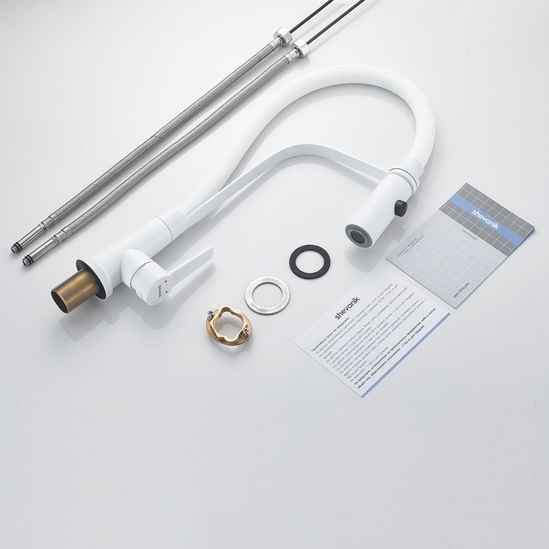 Смеситель для кухни с гибким изливом и режимом 