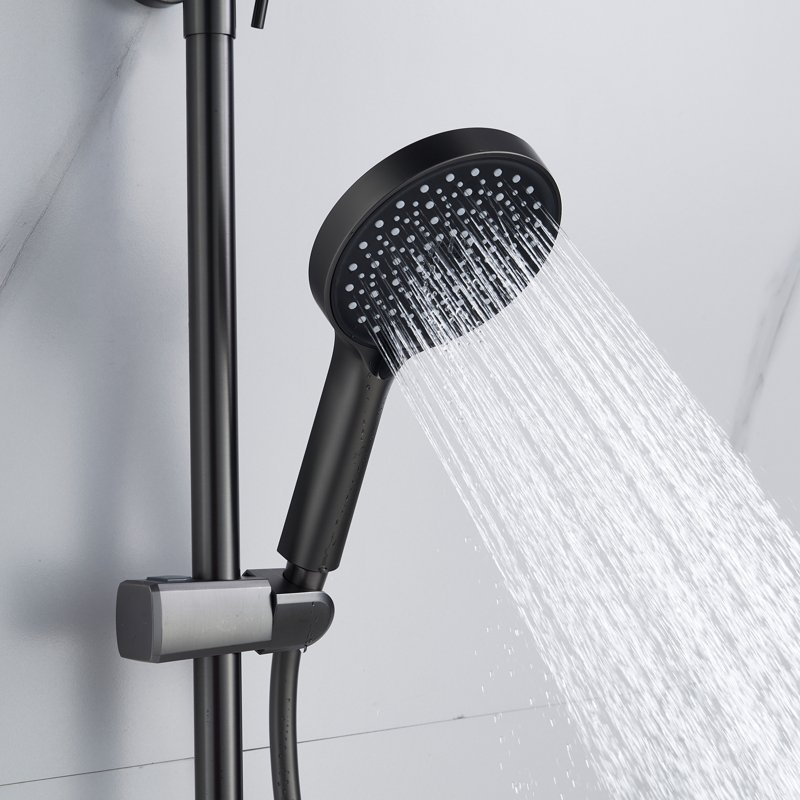 Душевая система Shevanik S9636T, оружейная сталь