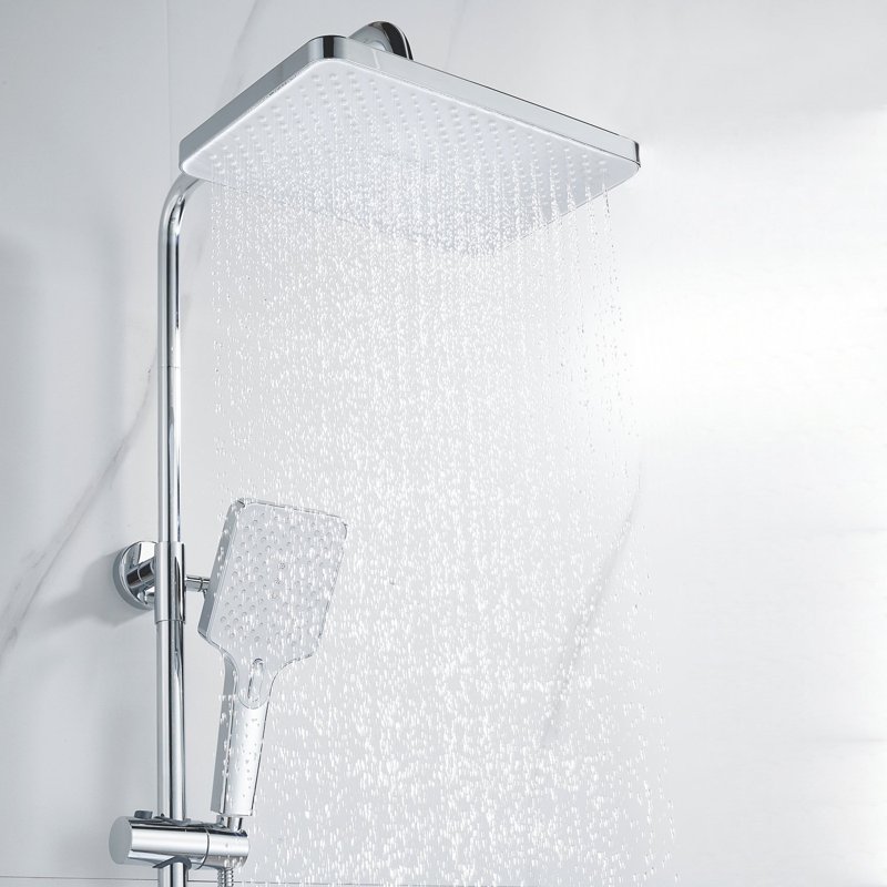 Душевая система Shevanik S6036H, черный/хром