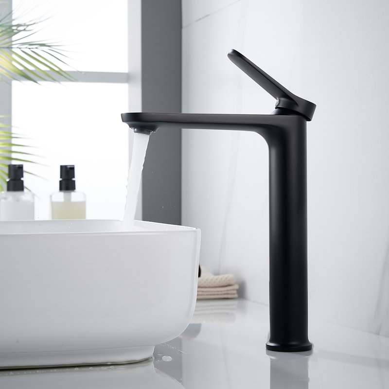 Смеситель для раковины высокий Shevanik S4311H, черный