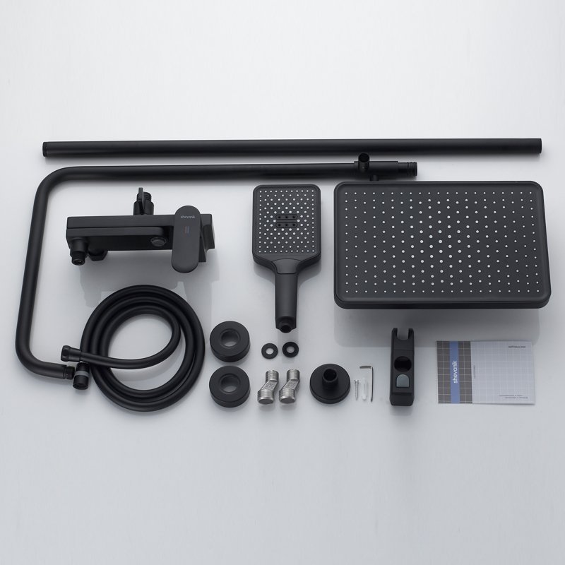 Душевая система Shevanik S8836H, черный