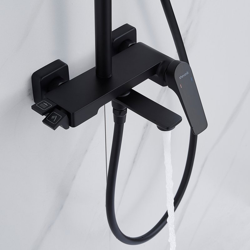 Душевая система Shevanik S8236H, черный