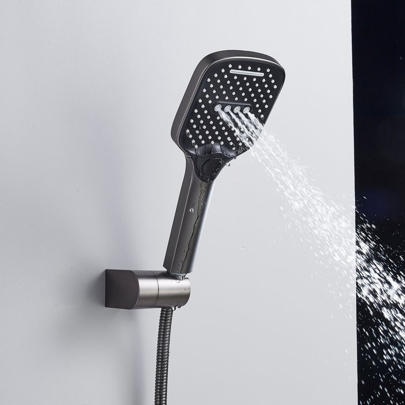 Душевая система встраиваемая Shevanik S4135T, оружейная сталь