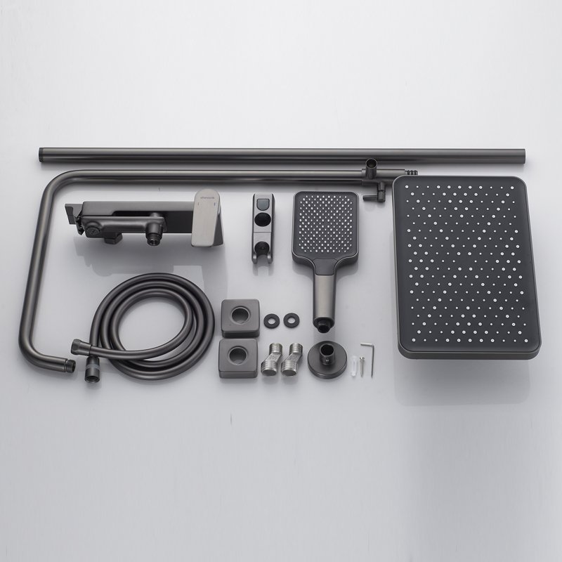 Душевая система Shevanik S8236T, оружейная сталь