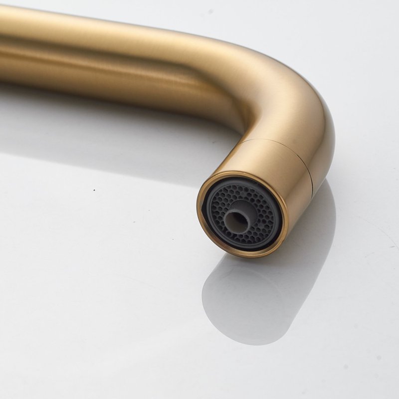 Смеситель для кухни с подключением фильтра Shevanik S228G, золотой сатин