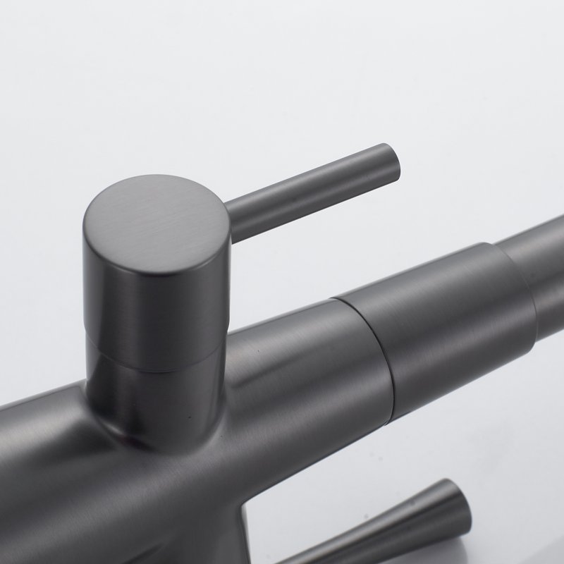 Смеситель для кухни с подключением фильтра Shevanik S428T, оружейная сталь