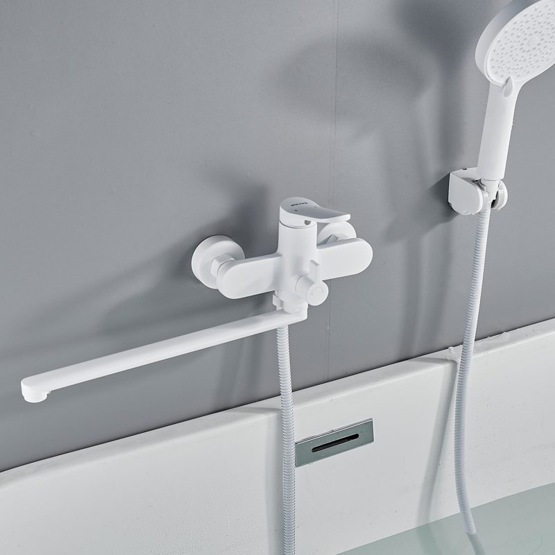 Смеситель для ванны Shevanik S4322C, белый