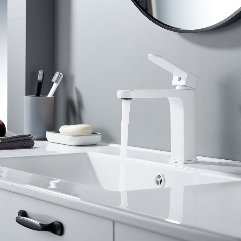 Смеситель для раковины Shevanik S4501C, белый