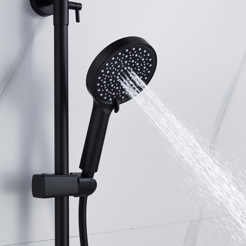 Душевая система Shevanik S9636H, черный